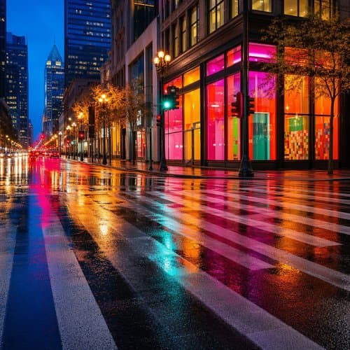 Glitter on the Crosswalk by Psalmix
