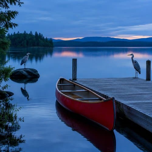Canoe by the Dock by Psalmix