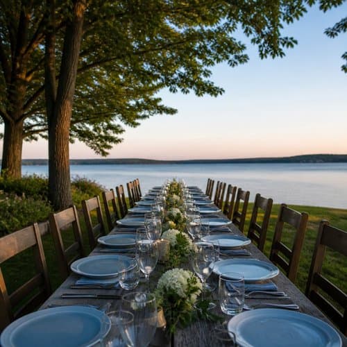 Long Table by the Lake by Psalmix