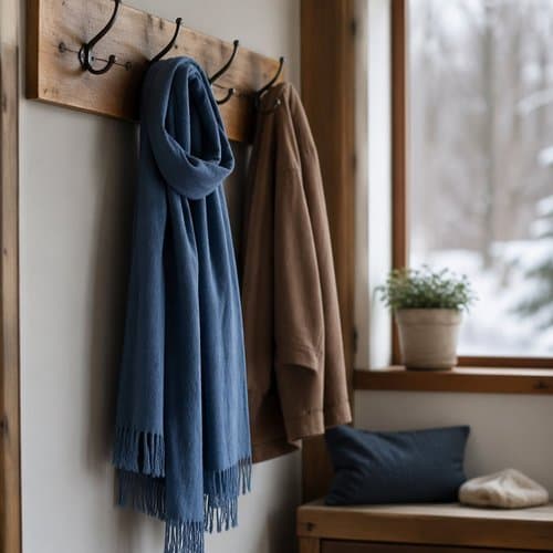 Blue Scarf on the Coatrack by Psalmix